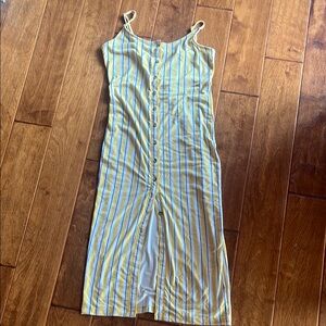 Striped Yellow and Blue Dress